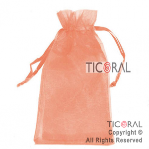 BOLSA SALMON ORGANZA 24X19.5CM HS2629-2 x 1